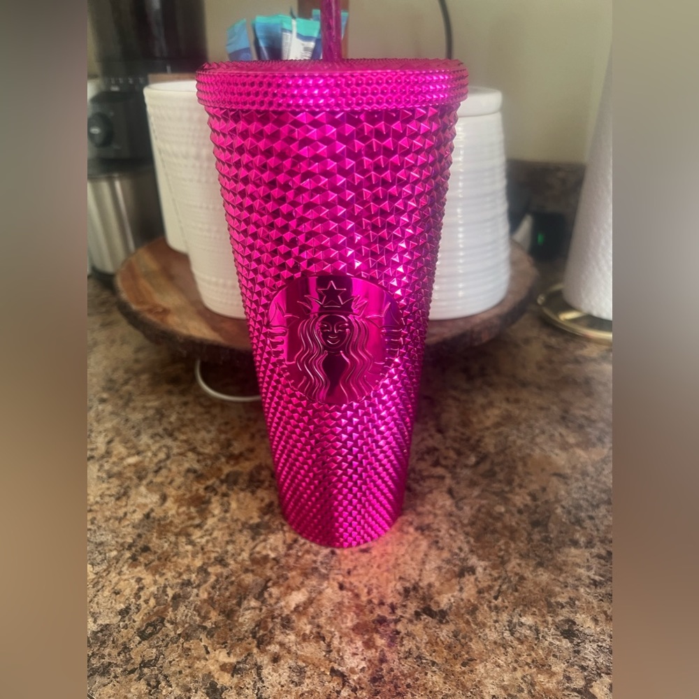 Hot Pink Spiked Starbucks Tumblr